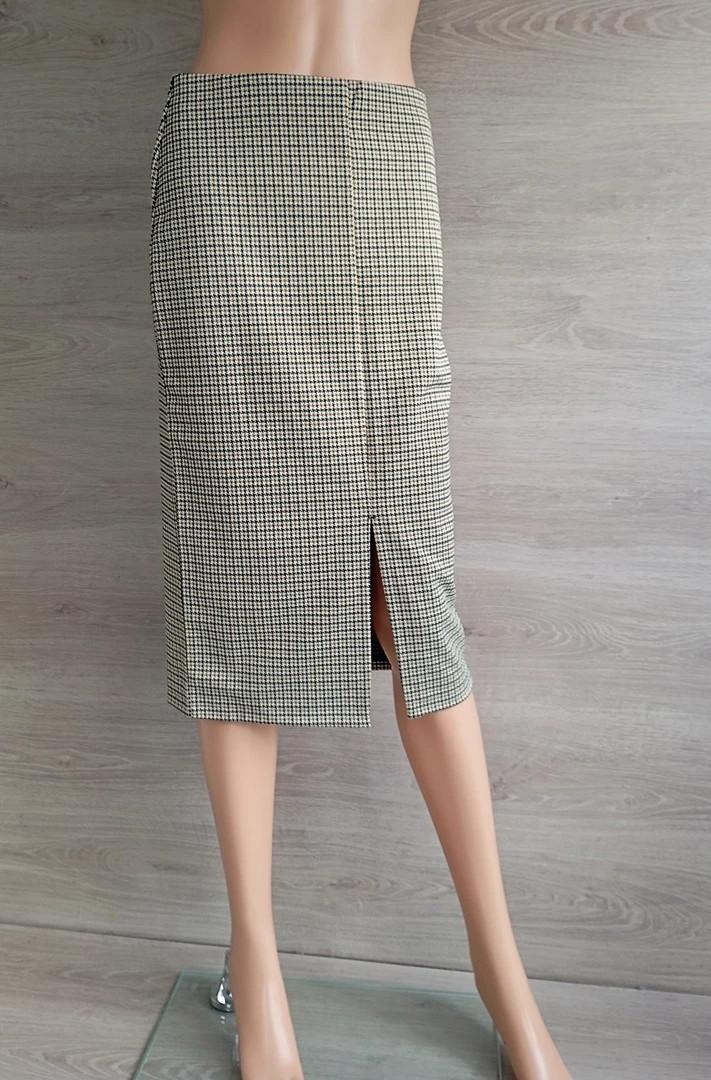 Jupe formelle à carreaux H&m - S - beige - multicolore