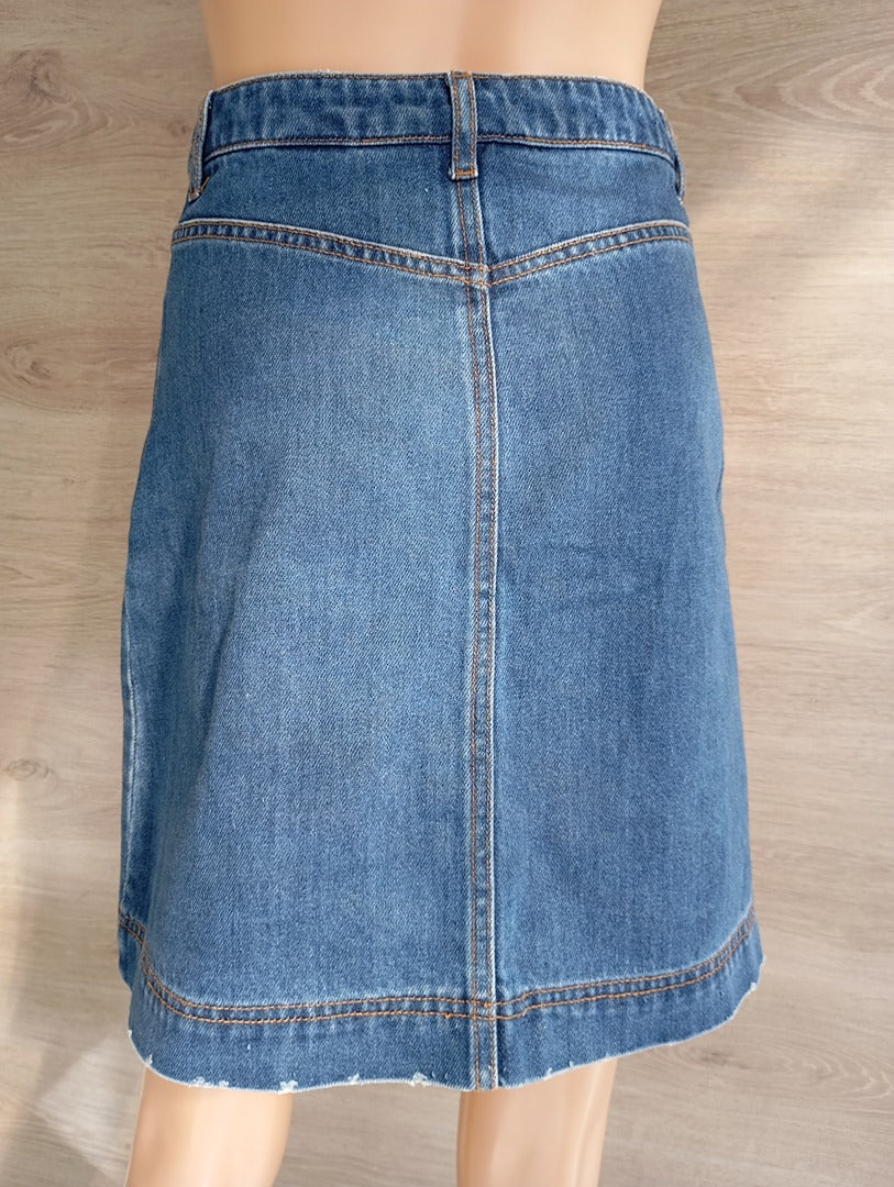 Mini-jupe bleue - H&M - T36 - Très bon état