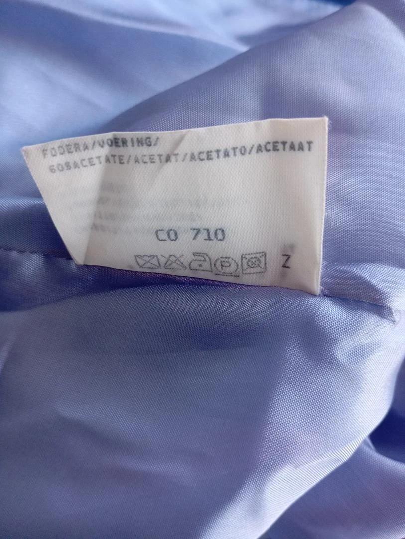 Tailleur bleu clair femme veste et jupe vintage S/m Atika