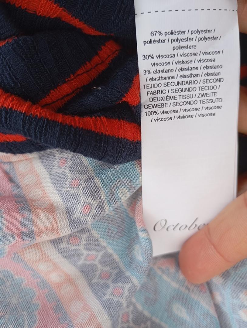 Blouse manches longues multicolore — October — Taille S