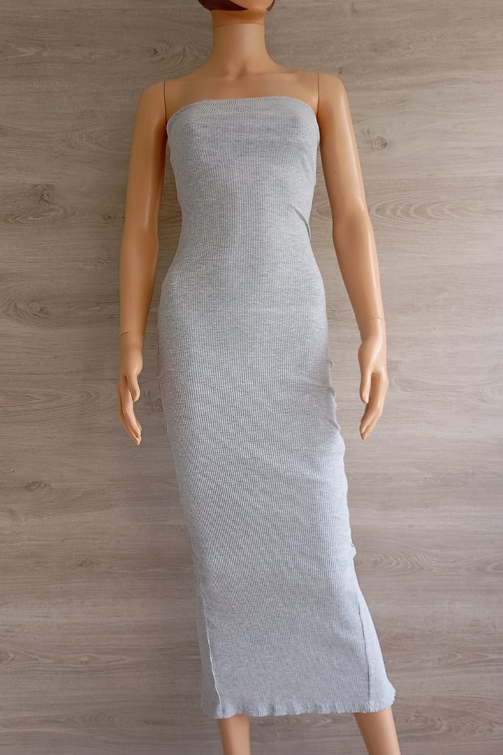 Robe bustier 🌸 Fb Sister - Xs - Gris - très bon état - maille côtelée