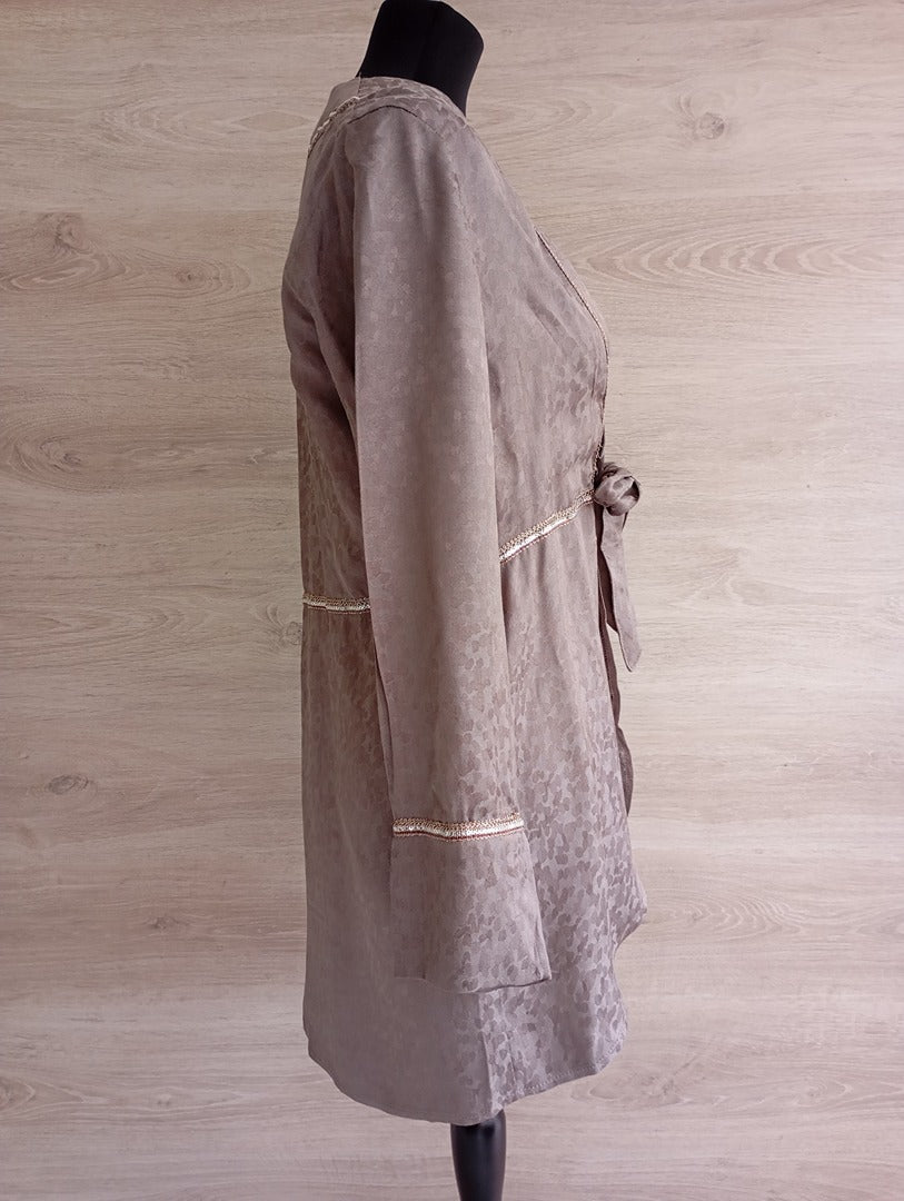 Blouse jacquard Nkn Nekane - M - Gris - Neuf - manches longues - 100% viscose