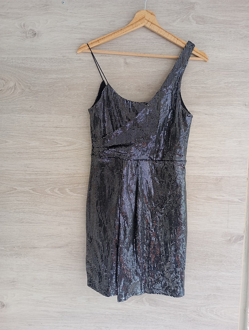 Superbe robe de soirée scintillante - Lefties taille S - Gris - neuve