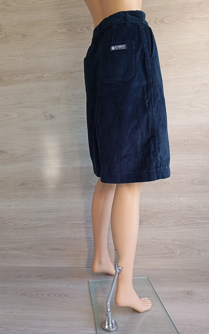 Jupe courte en velours bleu marine - Element - XS - Neuve