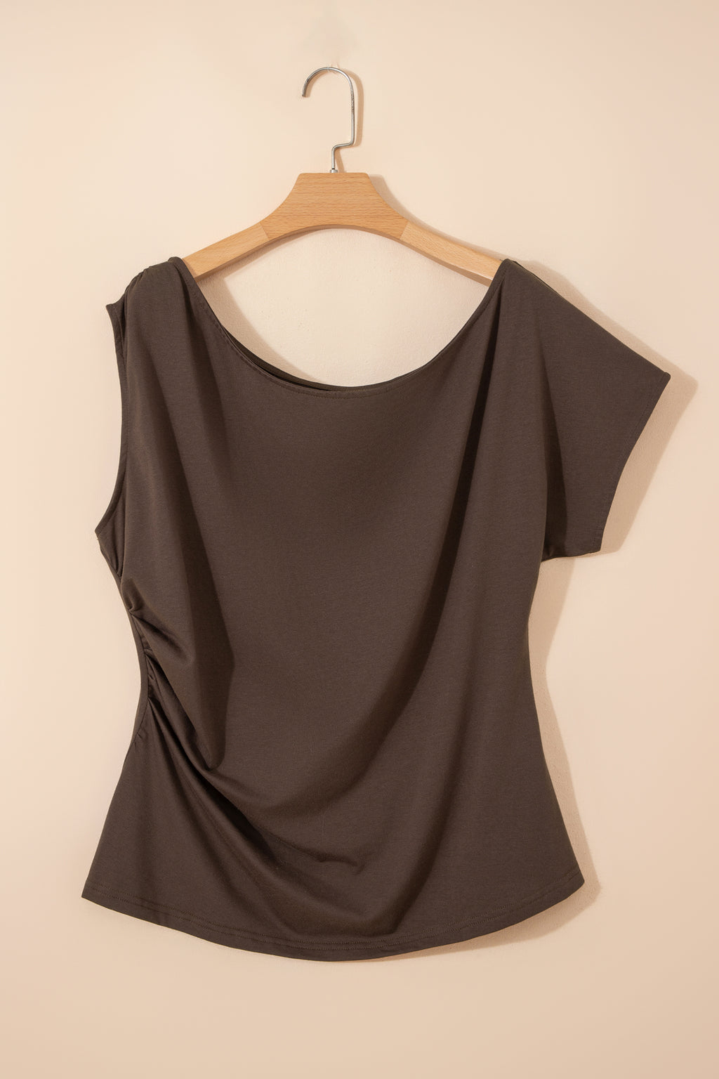 Top Grande Taille Col Asymétrique — 5 Coloris