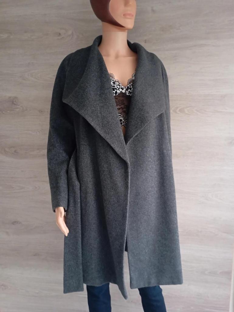 Superbe manteau gris en laine avec ceinture - Taifun - taille L/xl