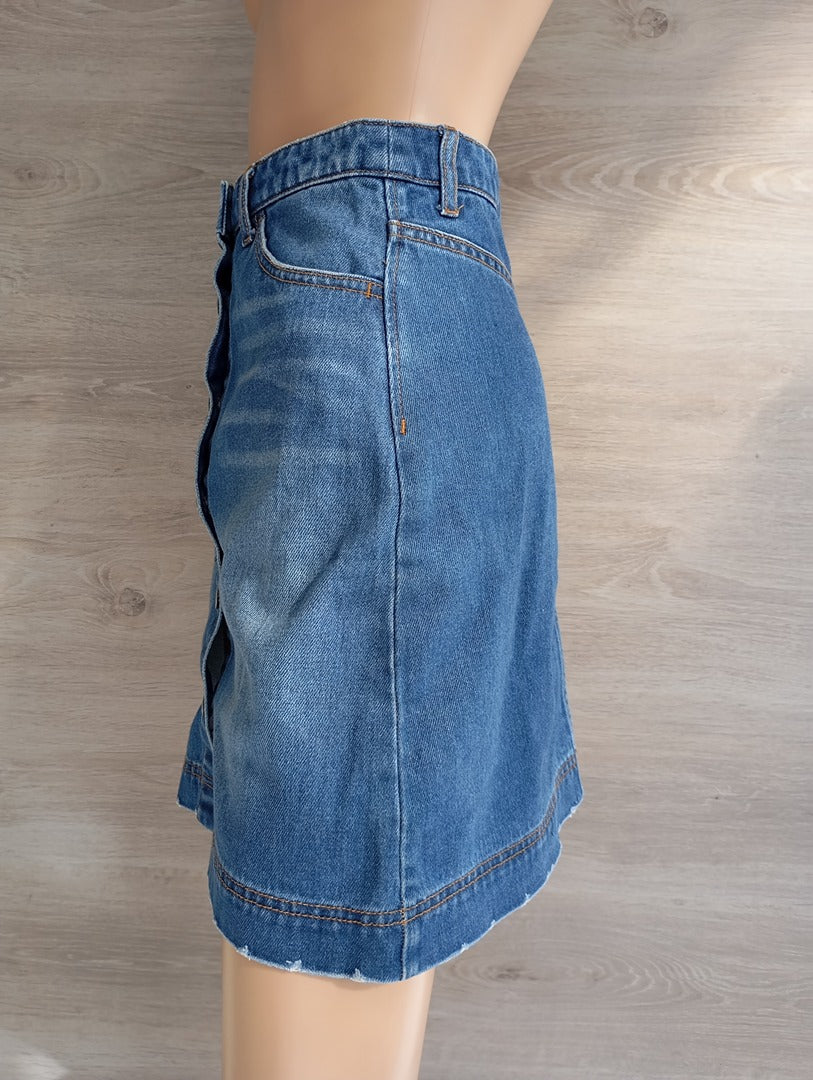 Mini-jupe bleue - H&M - T36 - Très bon état