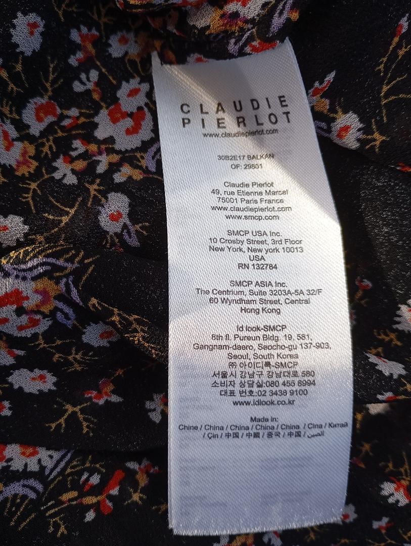 Blouse Claudie Pierlot - 40 - Noir - Très bon état - viscose - motif floral