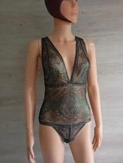Superbe Body en dentelle collection métallique - Etam - M - effet brillant - Neuf