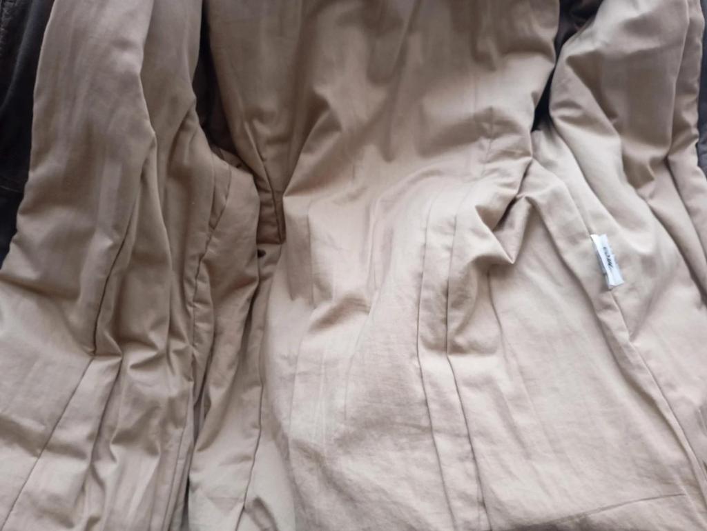 Jolie veste femme - en cuir véritable - Mcs - beige sable - style vintage américain - taille L/xl
