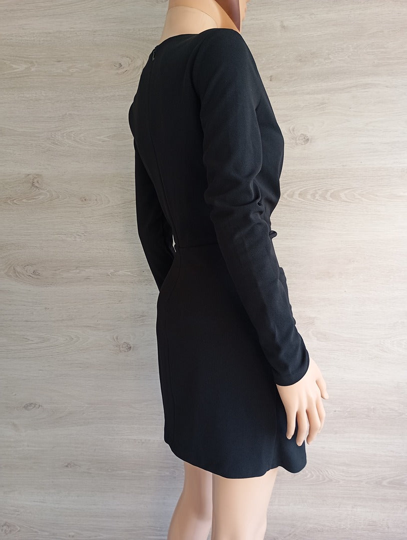Robe courte manches longues - Zara - S - Noir - Neuf avec étiquette