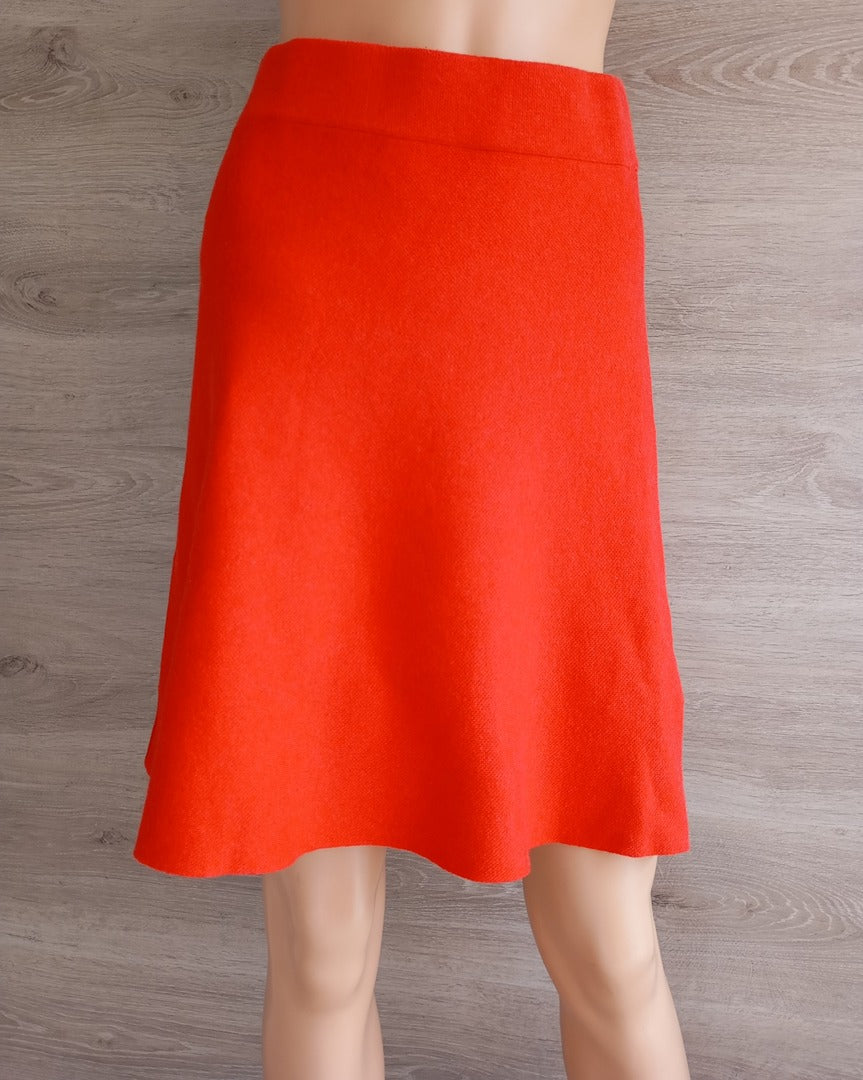 Jupe courte d'hiver 🌸 Skfk 🌸 38 - Corail - Neuf avec étiquette - 100% coton biologique - maille
