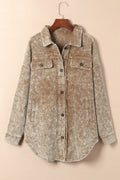 Shacket Oversize Kaki — Effet Vintage Mineral Wash