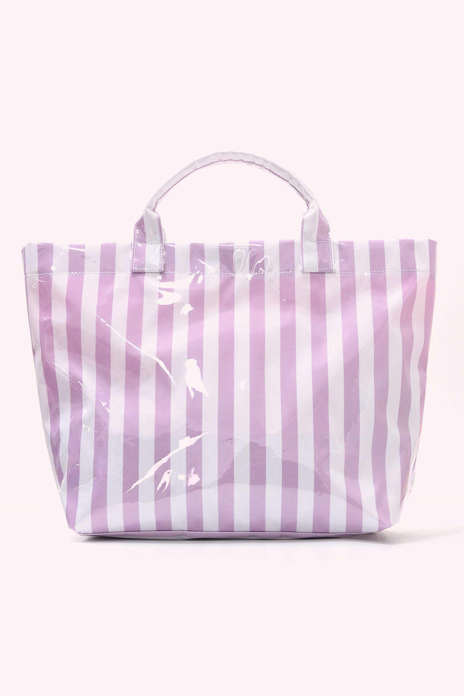 Grand Sac Cabas Vinyle Rayures Noir & Blanc