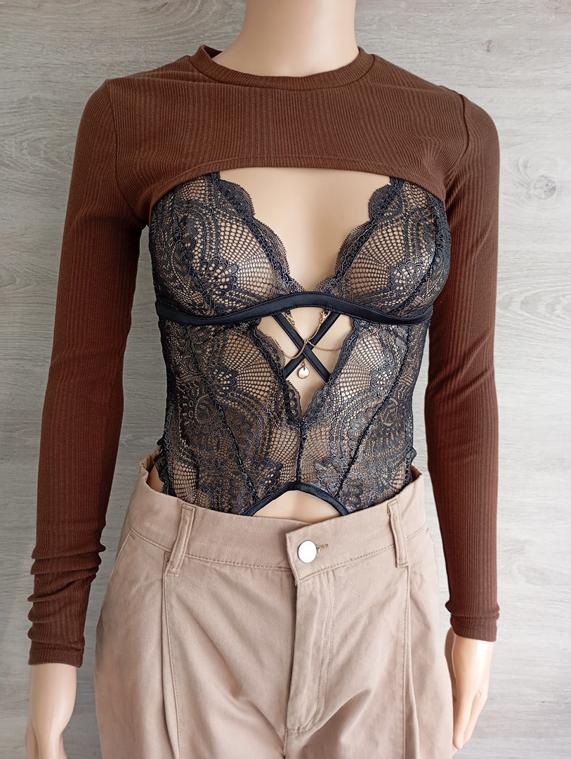 Bolero Undiz - S - Marron - Neuf avec étiquette