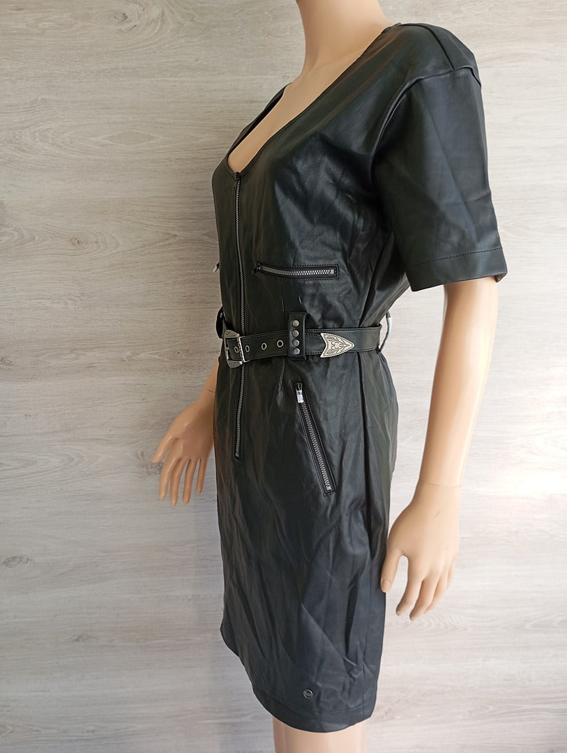 Robe Kaporal manches courtes - L - Noir - neuve - cuir