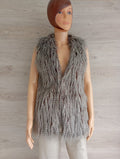 Gilet fausse fourrure gris — Blanco — Taille S
