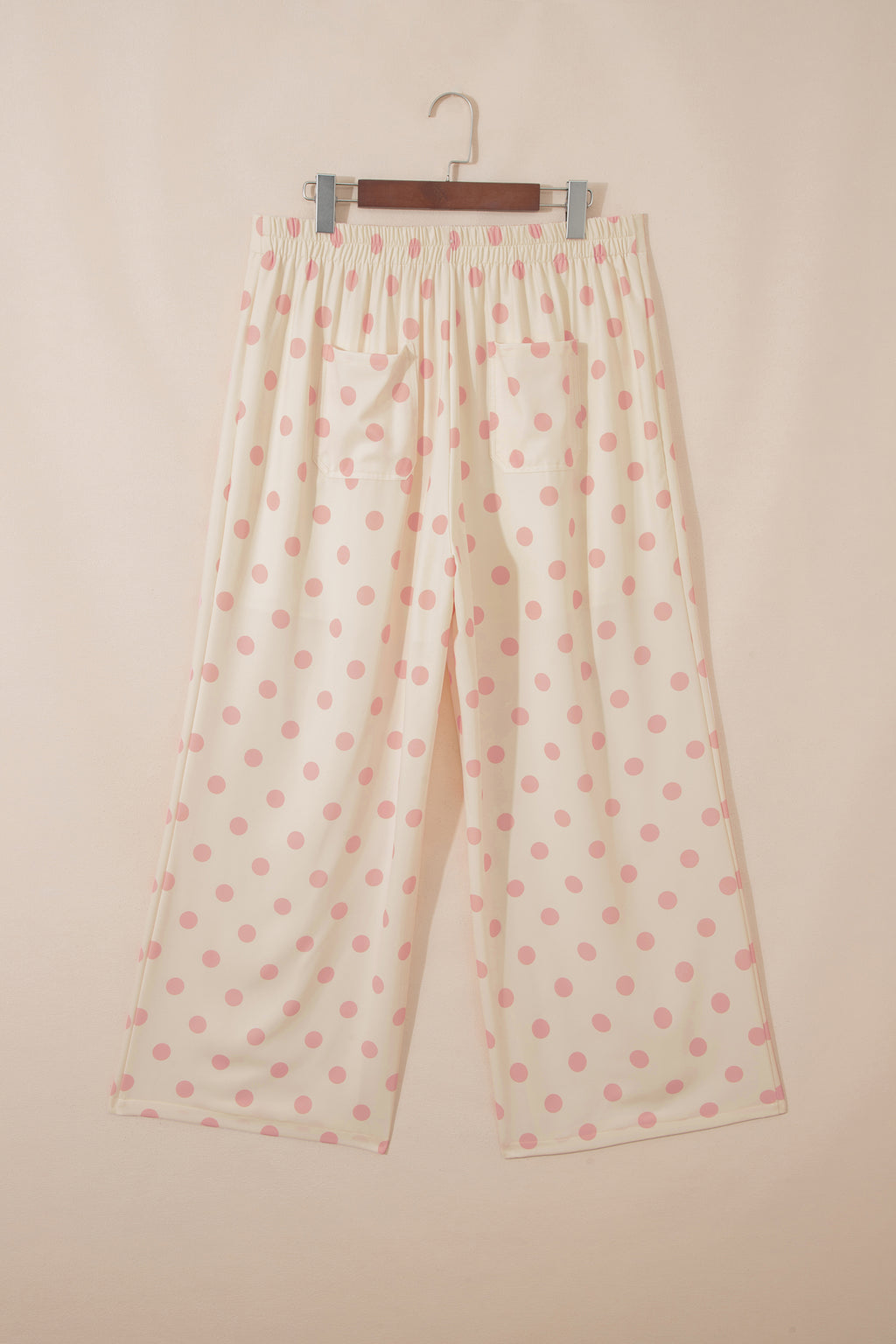 Pantalon à pois – coupe droite taille mi-haute