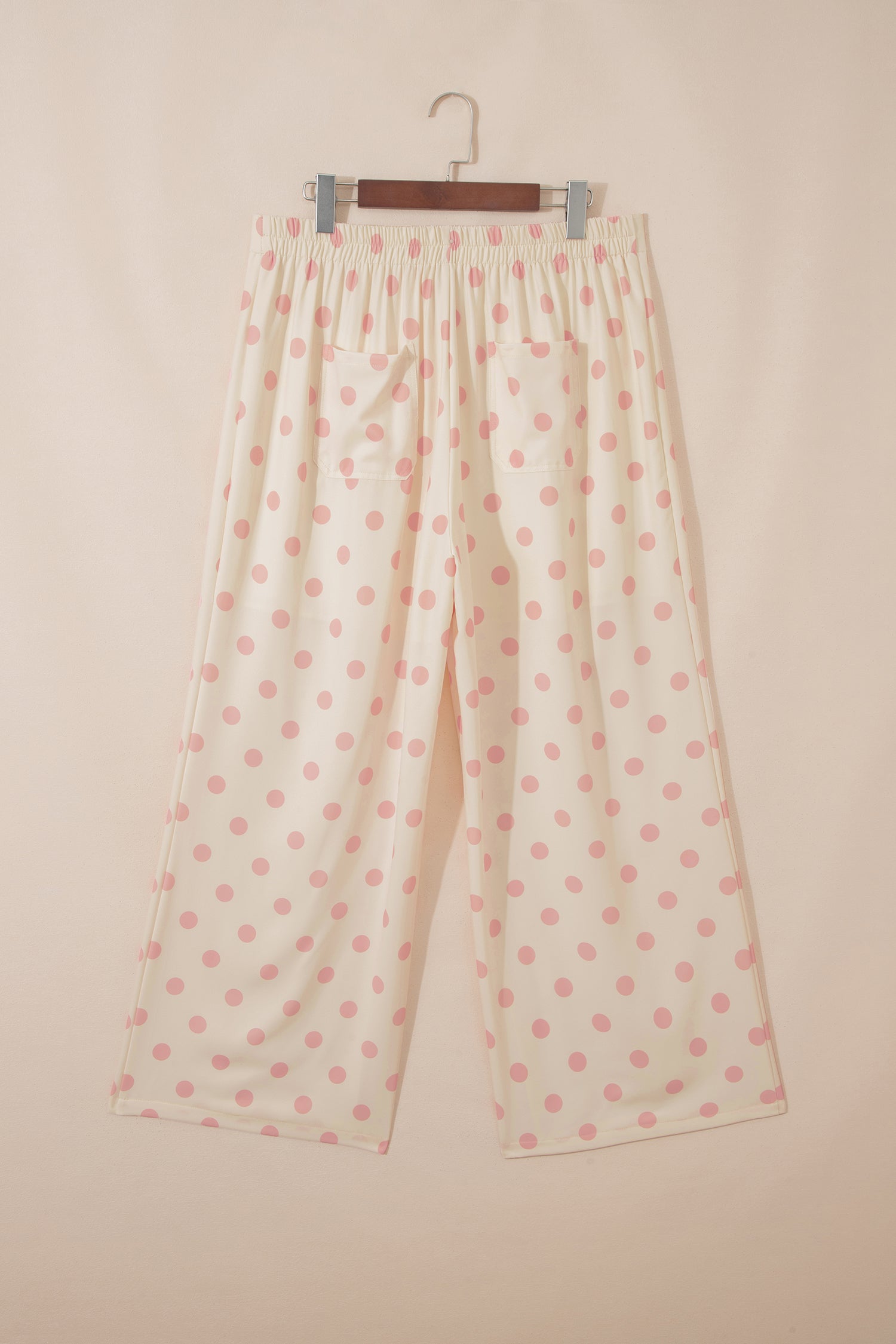 Pantalon à pois – coupe droite taille mi-haute