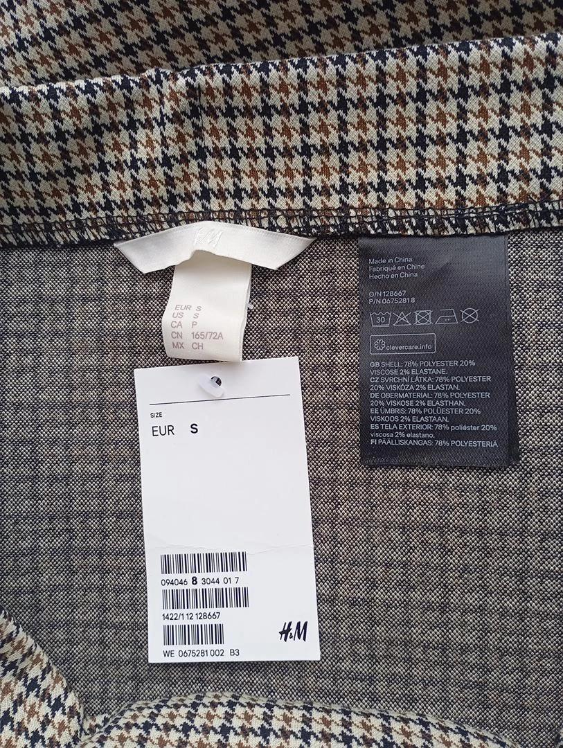 Jupe formelle à carreaux H&m - S - beige - multicolore