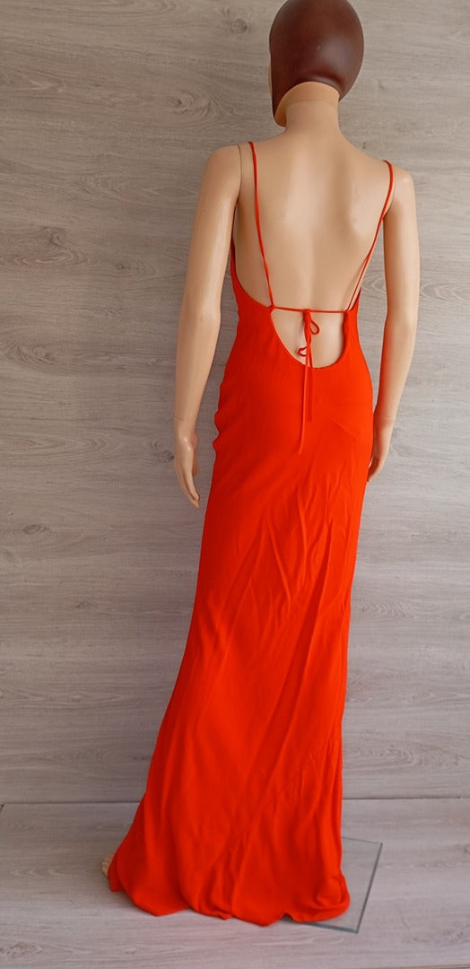 Magnifique robe longue dos nu Asos taille 32 - Rouge - neuve - 100% viscose