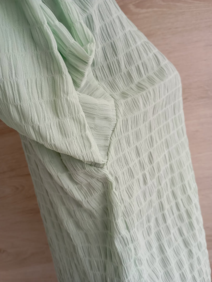 Chemise plissée manches longues - S - Menthe - Très bon état