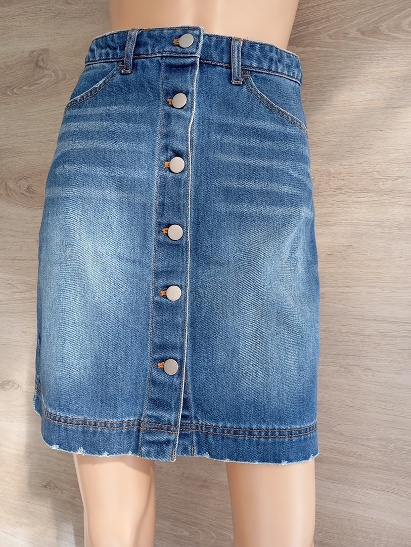 Mini-jupe bleue - H&M - T36 - Très bon état