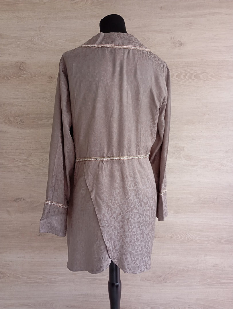 Blouse jacquard Nkn Nekane - M - Gris - Neuf - manches longues - 100% viscose
