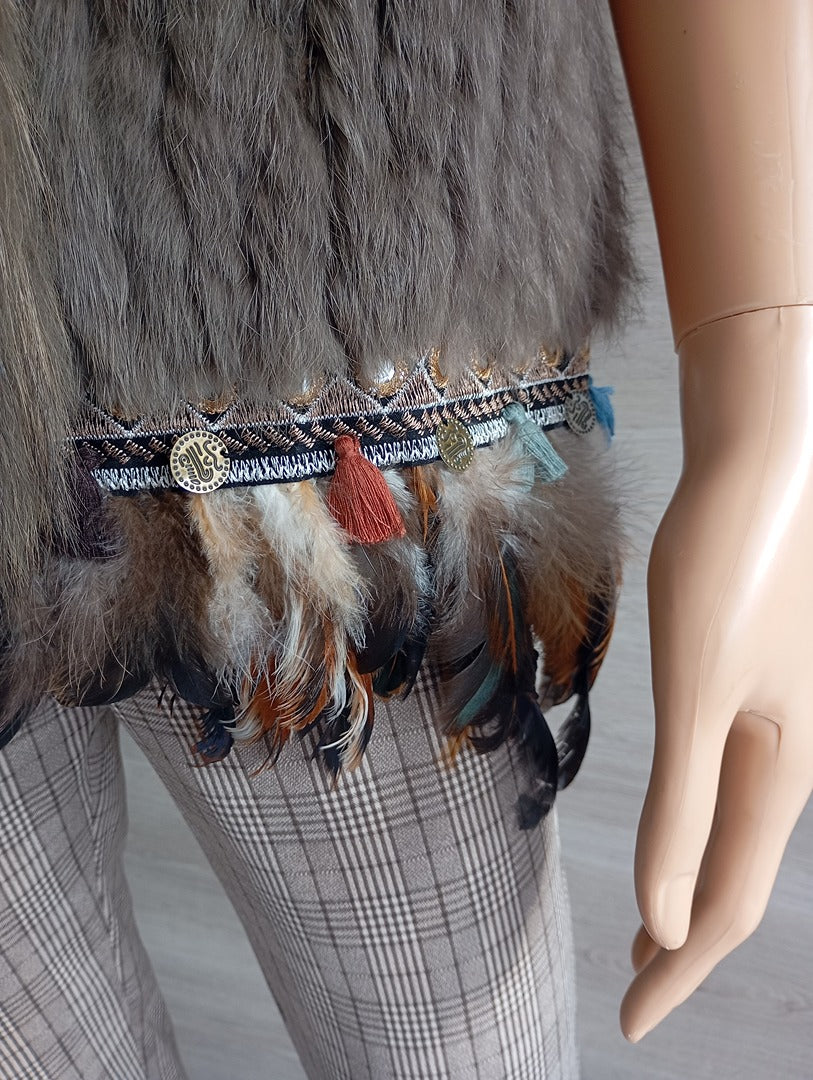 Gilet sans manches en fourrure naturelle - M - Très bon état