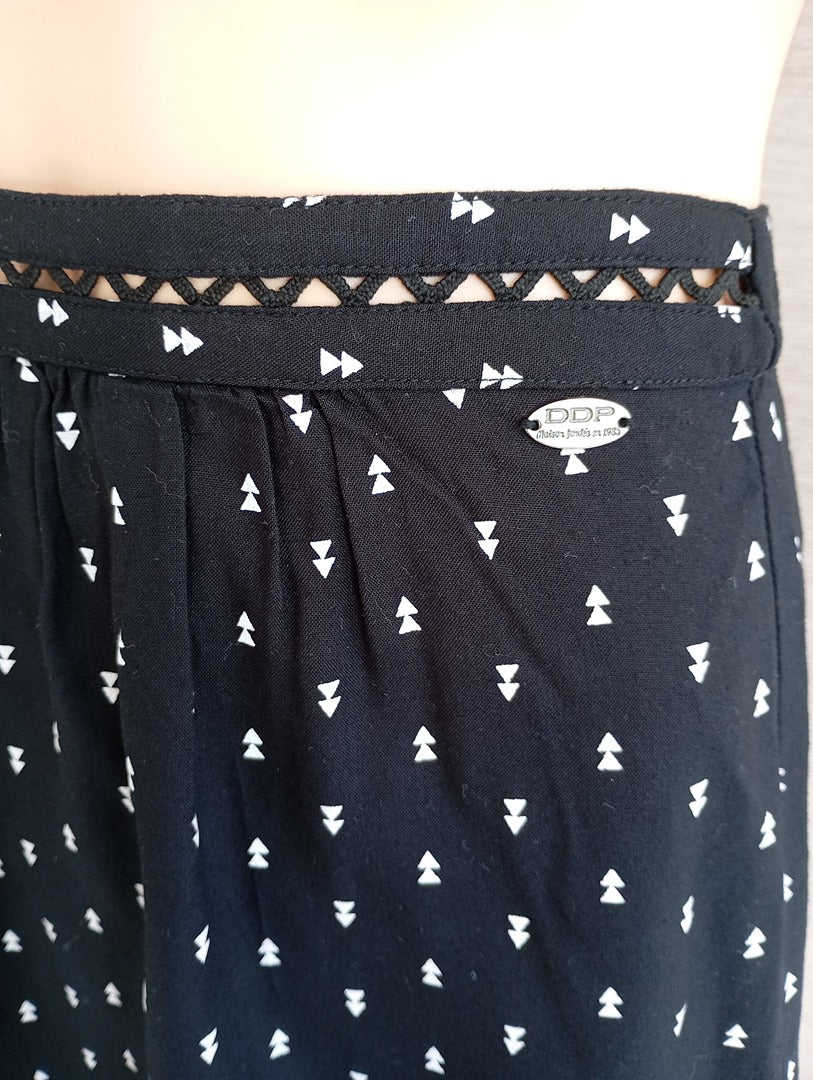Jupe courte - Ddp - 38 - Noir/blanc - Très bon état - 100% viscose