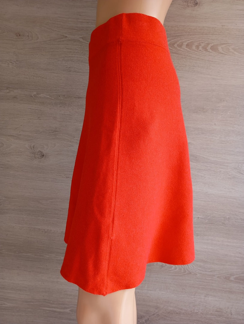 Jupe courte d'hiver 🌸 Skfk 🌸 38 - Corail - Neuf avec étiquette - 100% coton biologique - maille