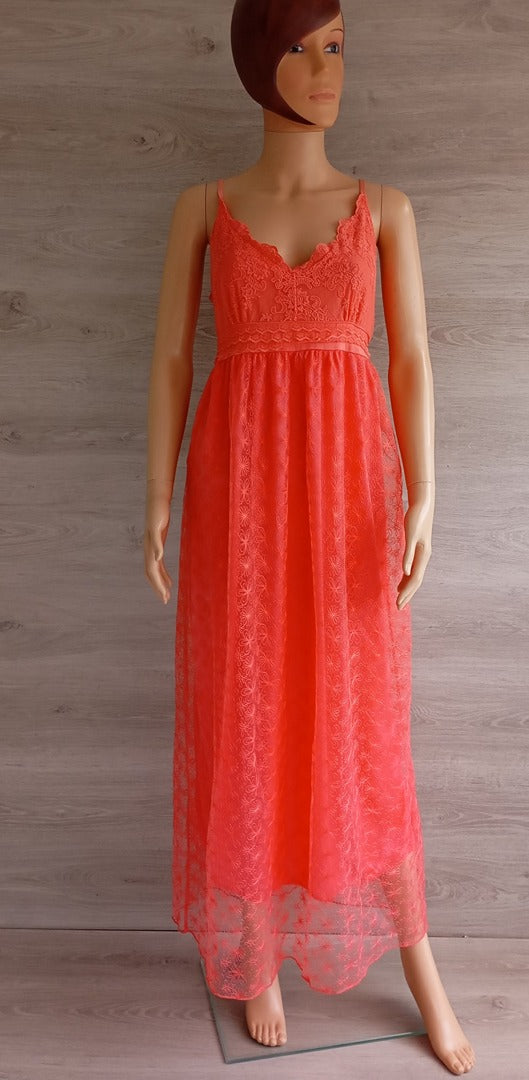Robe maxi à brides 🌸 Holly Bracken 🌸 Tu - Corail - Neuf