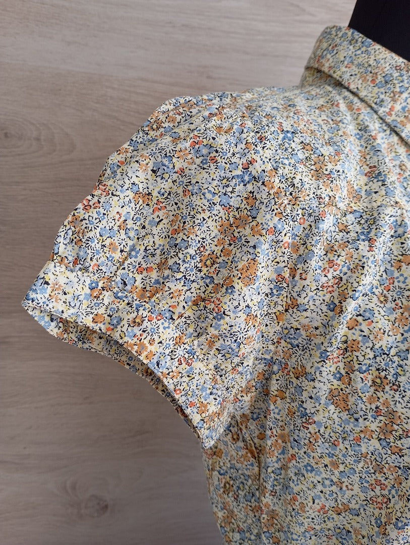 Robe casual fleurie crème — ICHI — Taille M — Neuve