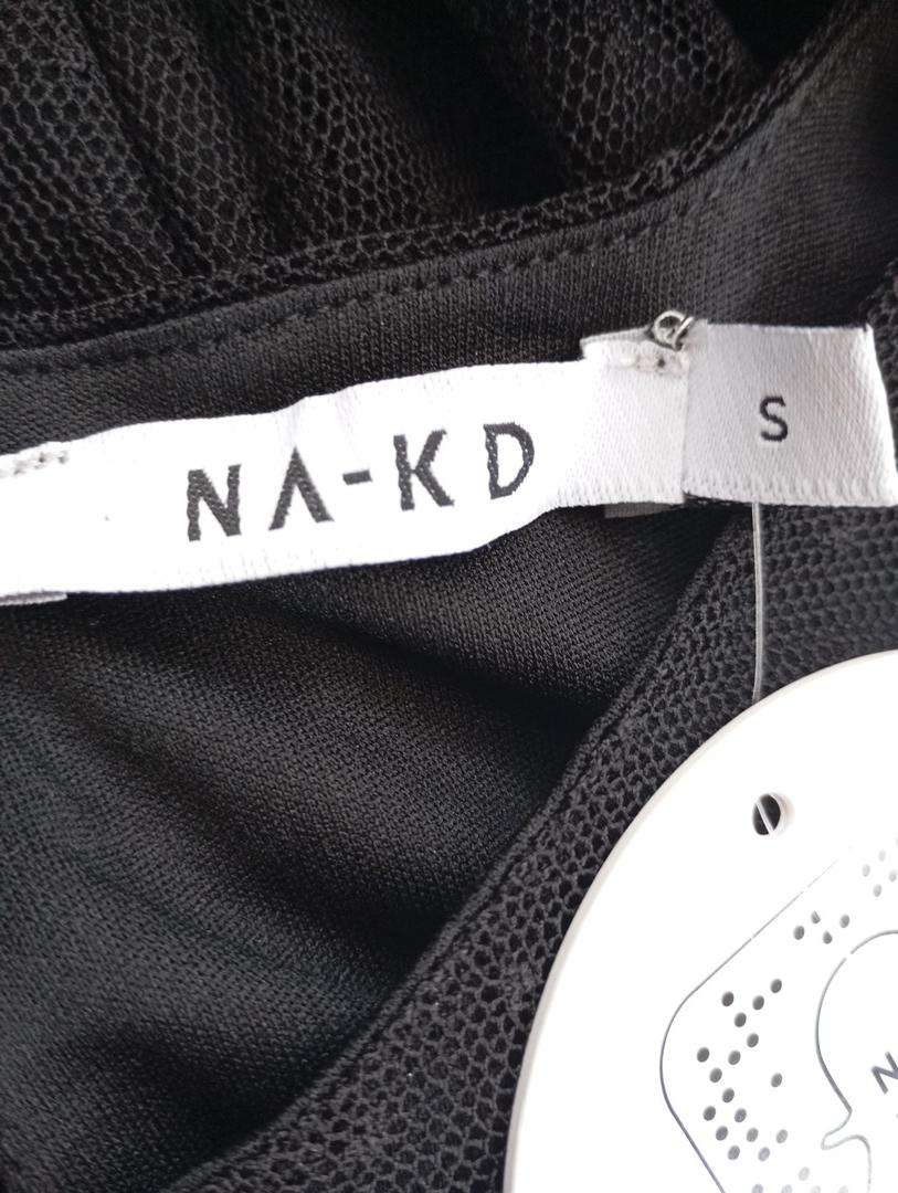 Superbe robe plumetis avec manches transparentes - Na-kd taille S - Noir - neuve