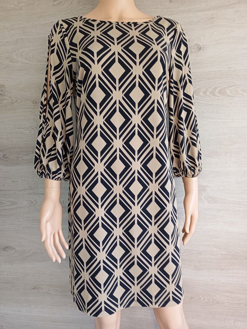 Robe manches longues - En Focus Studio - 36 - Noir/crème - Très bon état