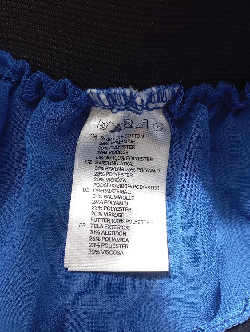 Jupe midi dentelle bleue — H&M — Taille 42