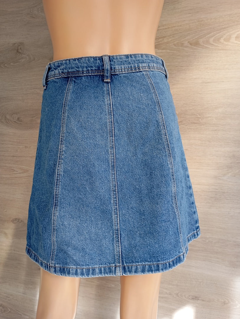 Mini-jupe en jean - H&m Divided - 36 - Bleu - Très bon état