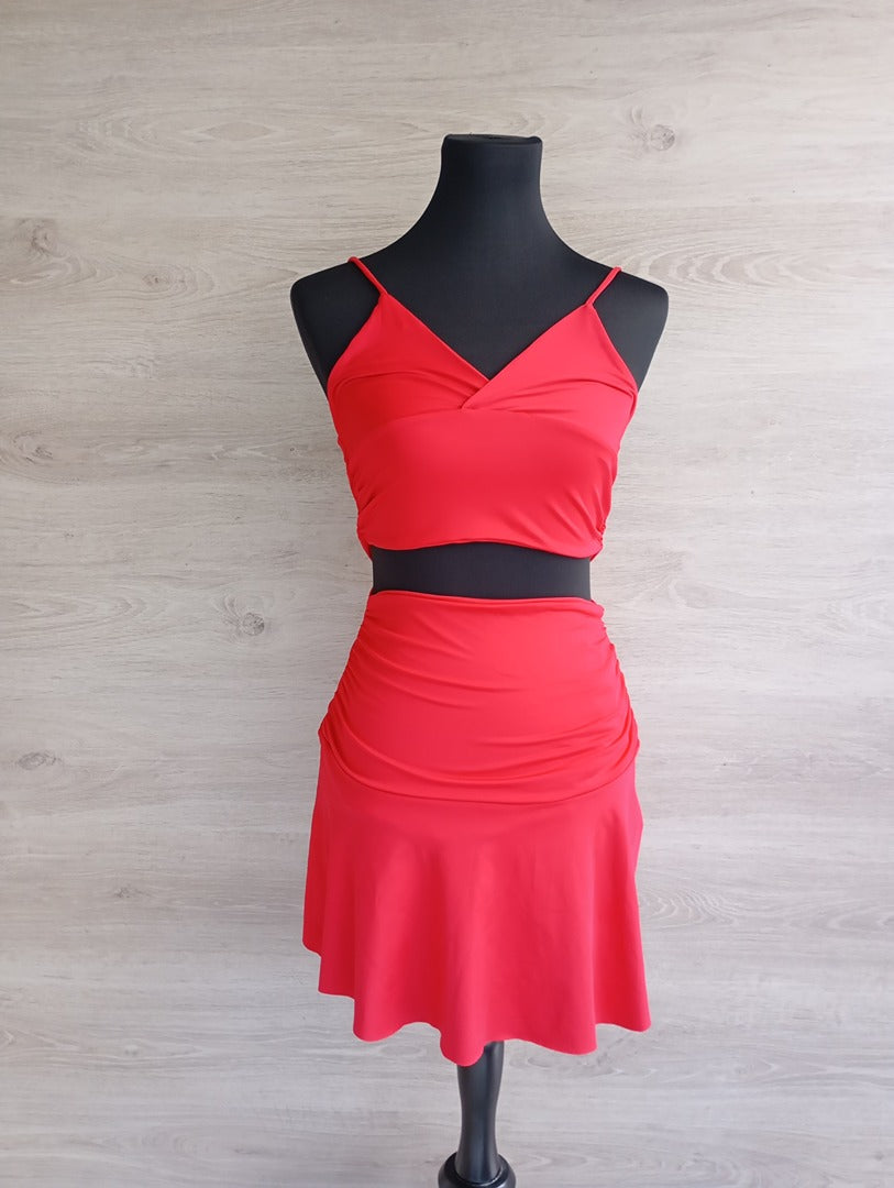 Ensemble d'été jupe et top - S - Rouge - Très bon état