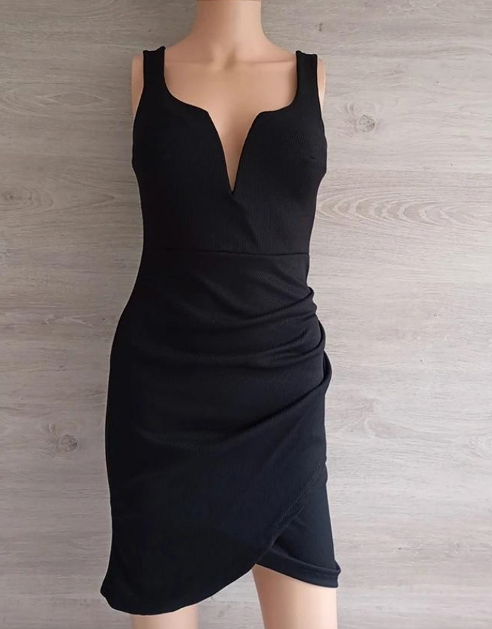 Jolie robe de soirée 🌸 Twins 🌸 Tu - Noir - Neuf - sans manches - décolleté