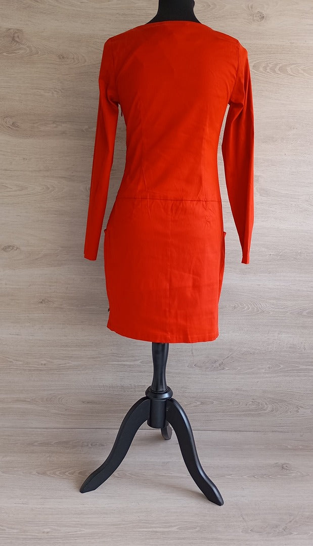 Robe courte manches longues 🌸 Skunkfunk 🌸 M - Corail - Neuf avec étiquette