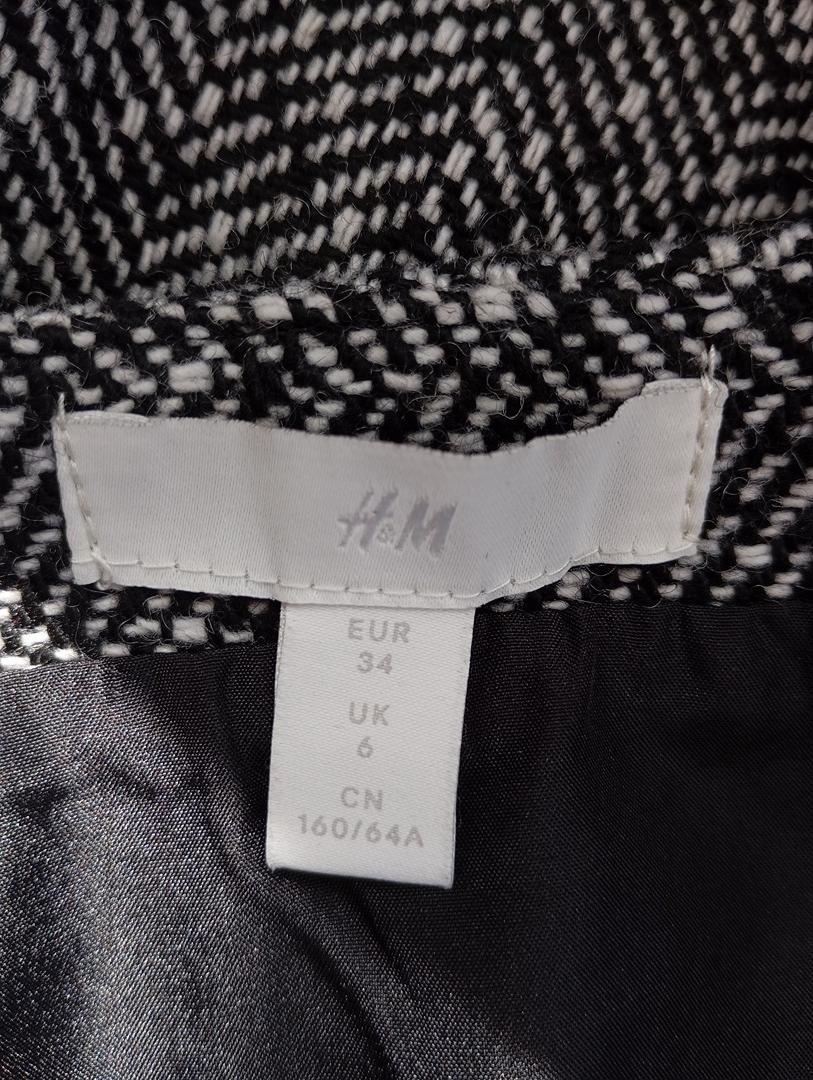 Jupe courte d'hiver H&m - 34 - Noir et blanc - Très bon état