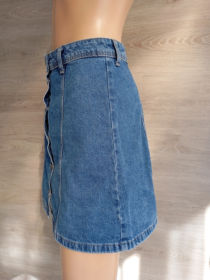 Mini-jupe en jean - H&m Divided - 36 - Bleu - Très bon état