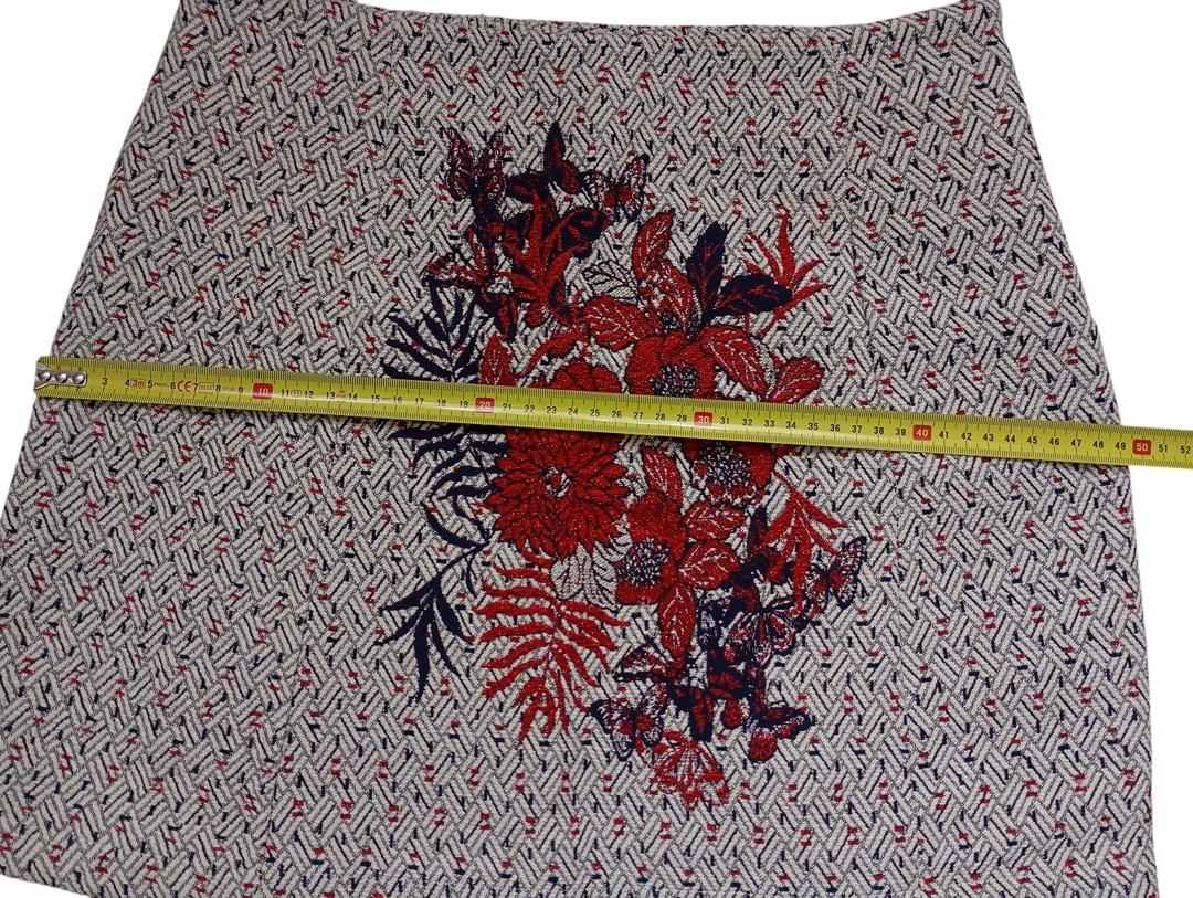 Mini-jupe 🌸 Springfield 🌸 38 - multicolore - Neuf avec étiquette - tissage jacquard - broderies