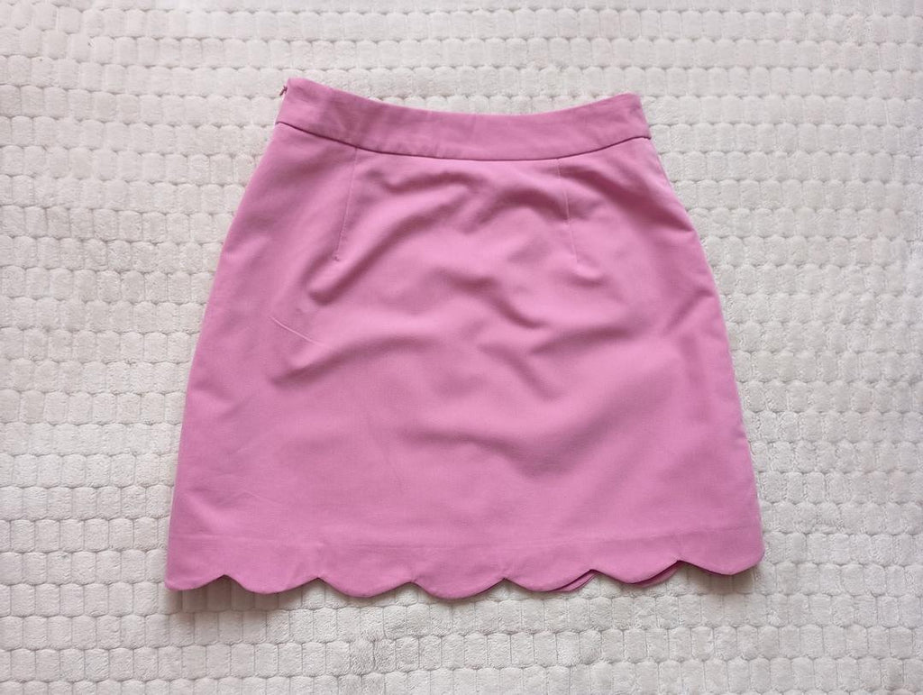 Jupe courte Asos taille S - Rose Poudré avec ourlet festoné