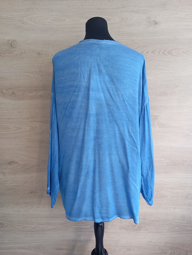 Kimono R.s. moda - Taille unique - Bleu - Neuf - 100% viscose