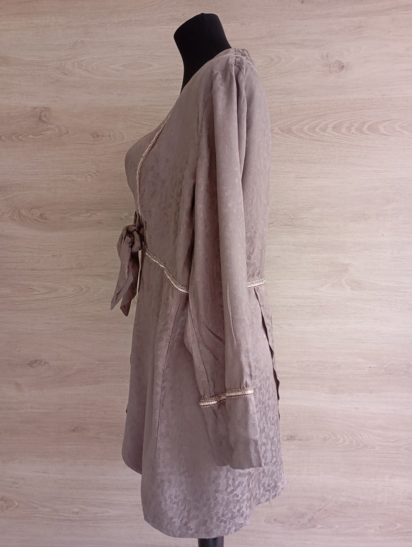 Blouse jacquard Nkn Nekane - M - Gris - Neuf - manches longues - 100% viscose
