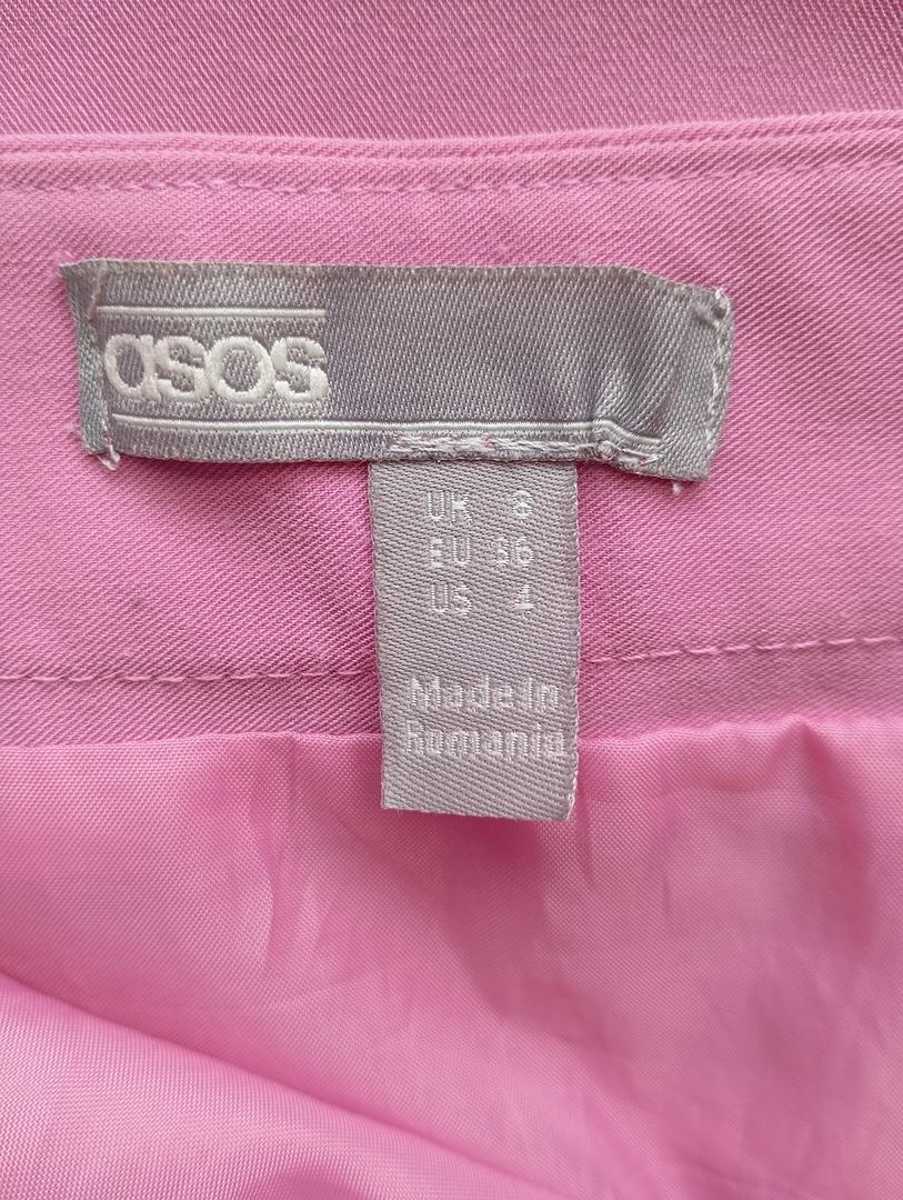 Jupe courte Asos taille S - Rose Poudré avec ourlet festoné
