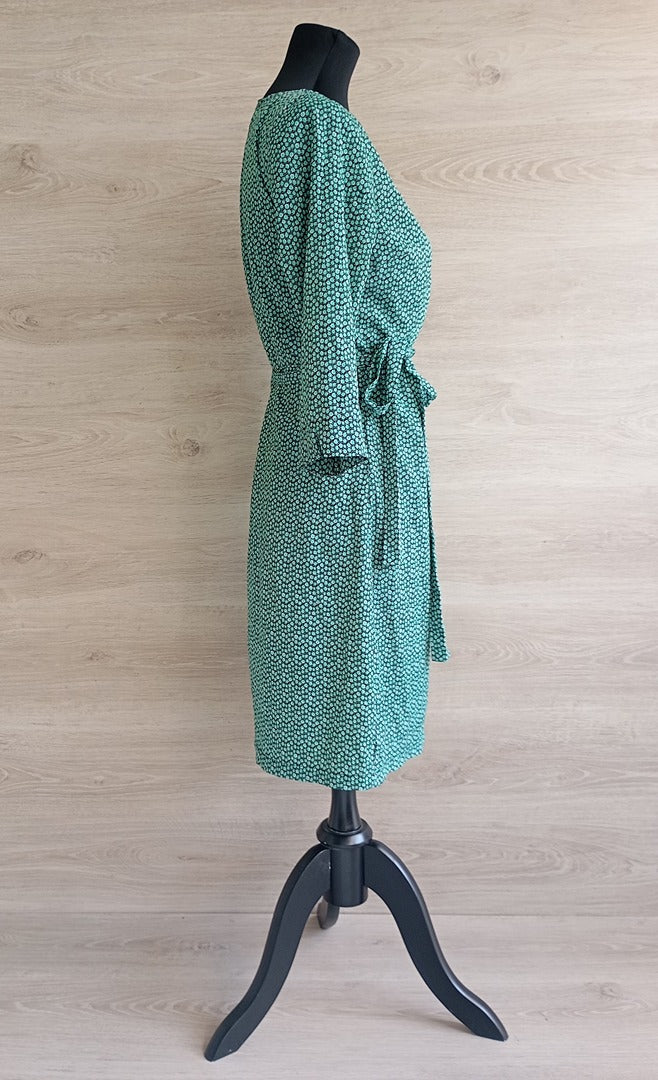 Robe cache-cœur fine - Kiabi - M - Vert - Très bon état - manches 3/4