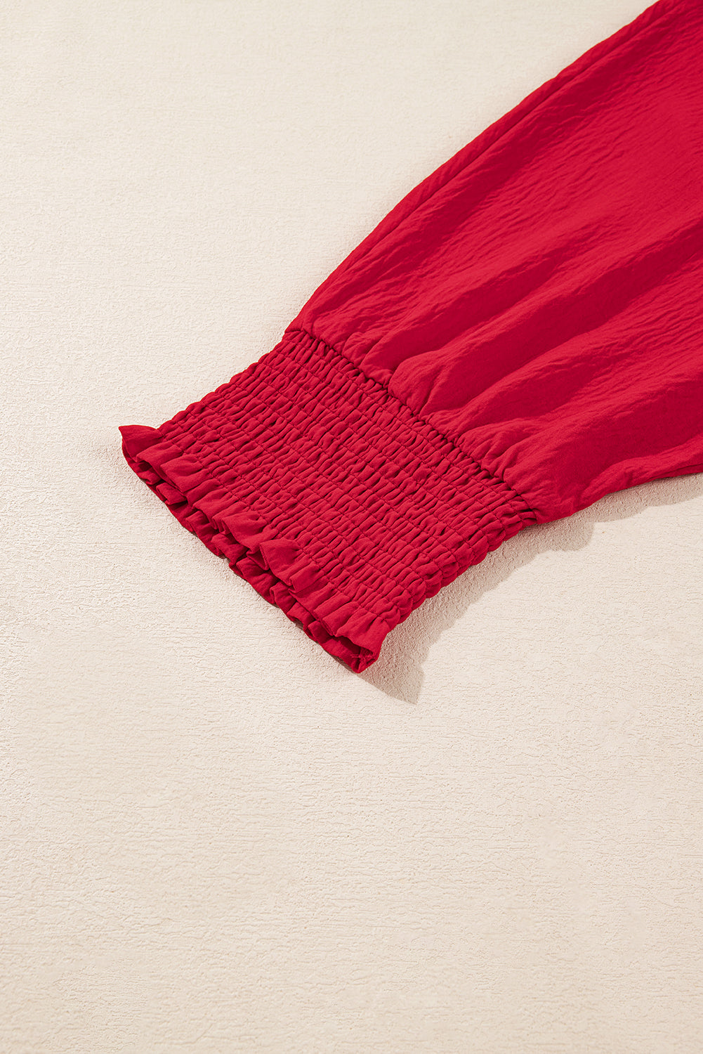 Blouse Tunique Oversize Rouge — Manches Dolman & Poignets Froncés Grande Taille