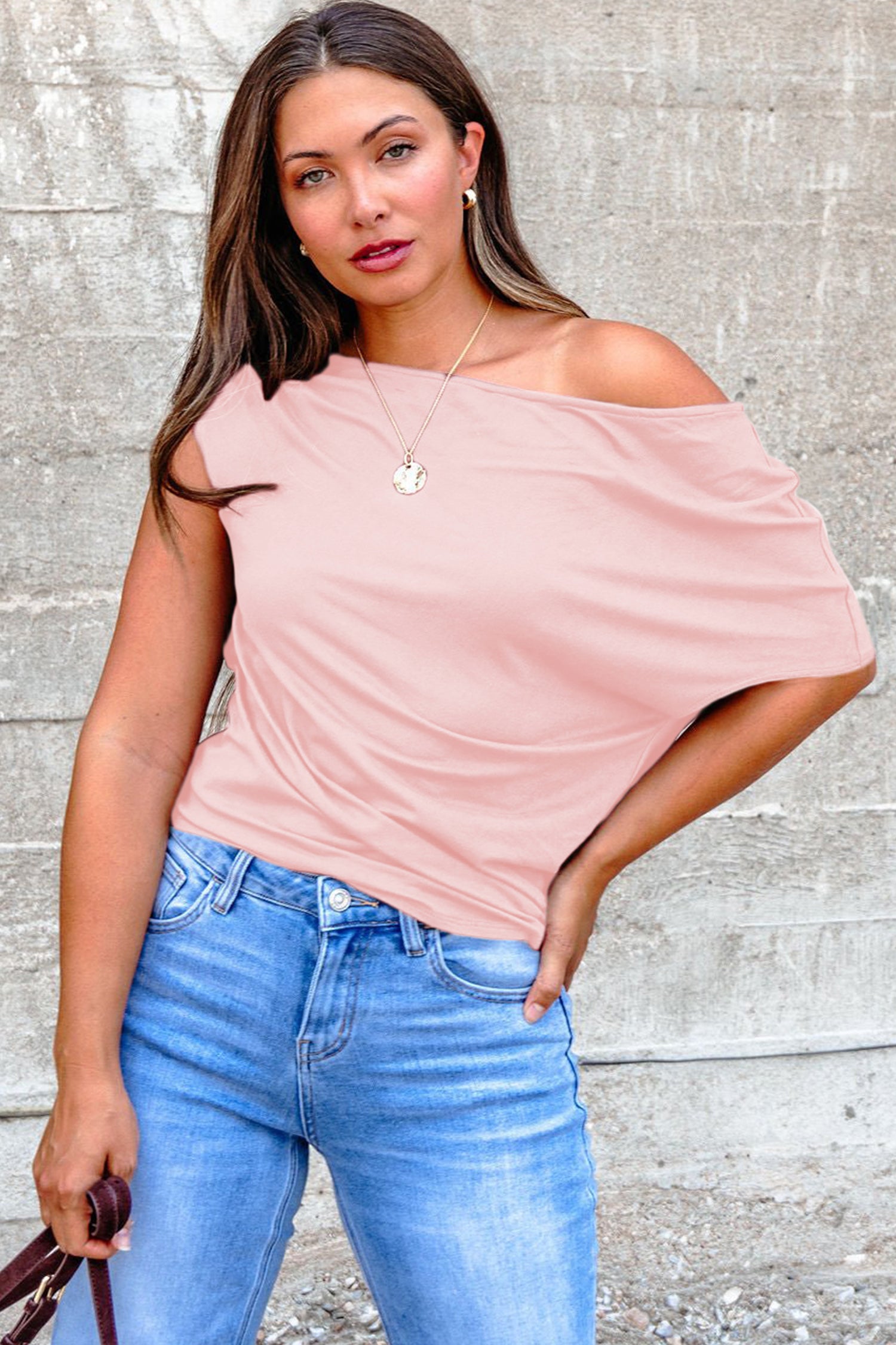 Top Grande Taille Col Asymétrique — 5 Coloris